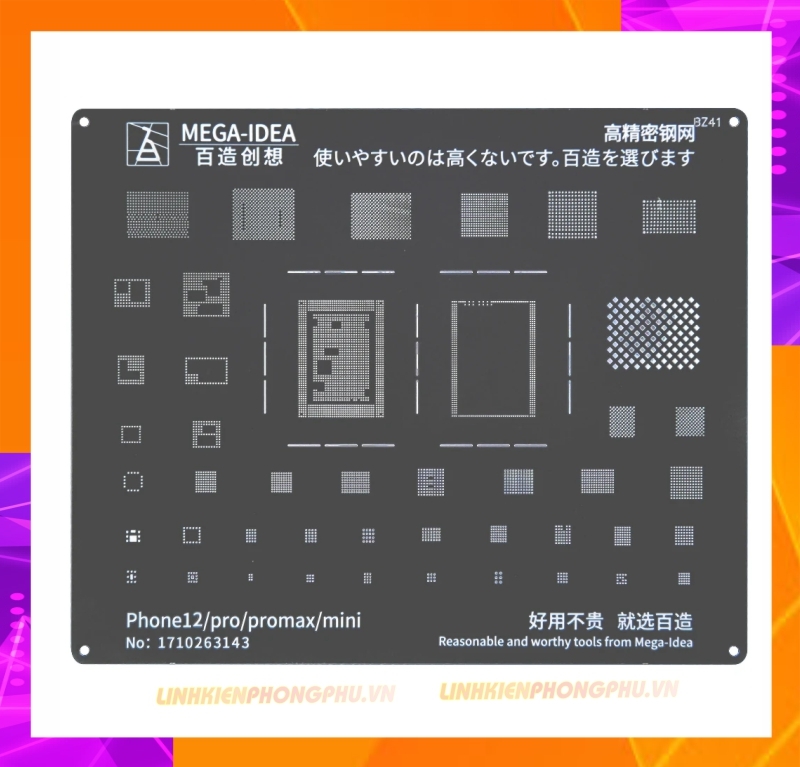 Vỉ làm chân IC iPhone Qianli Mega Idea Từ 7G - 14Promax