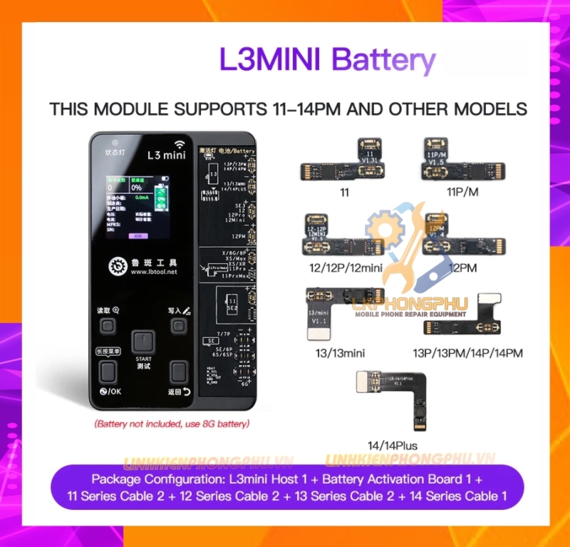 Box Luban L3mini sửa Pin, sửa Face , sửa Camera, Truetone....