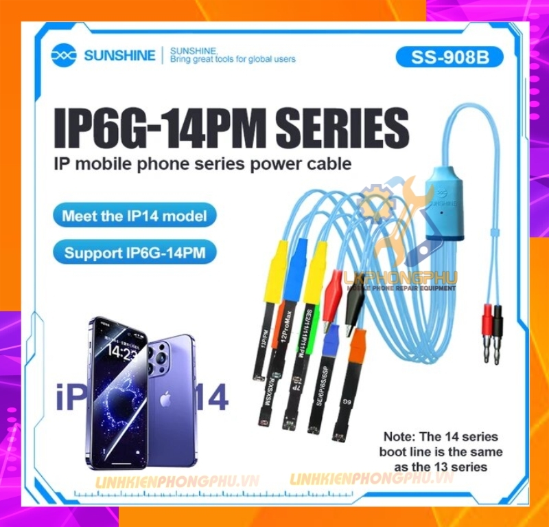 Dây cấp nguồn iPhone 6G - 14ProMax Sunshine SS-908B