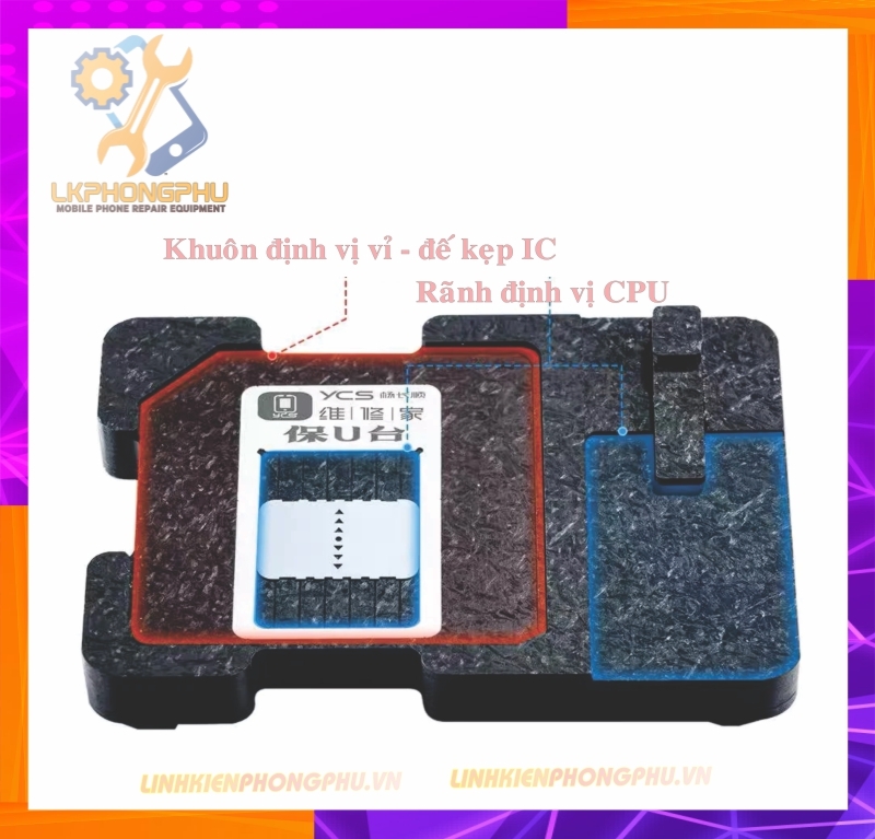 Bộ Khuôn Kèm vỉ làm chân CPU iPhone Từ A8 - A17 ( 6G - 15PRo Max )