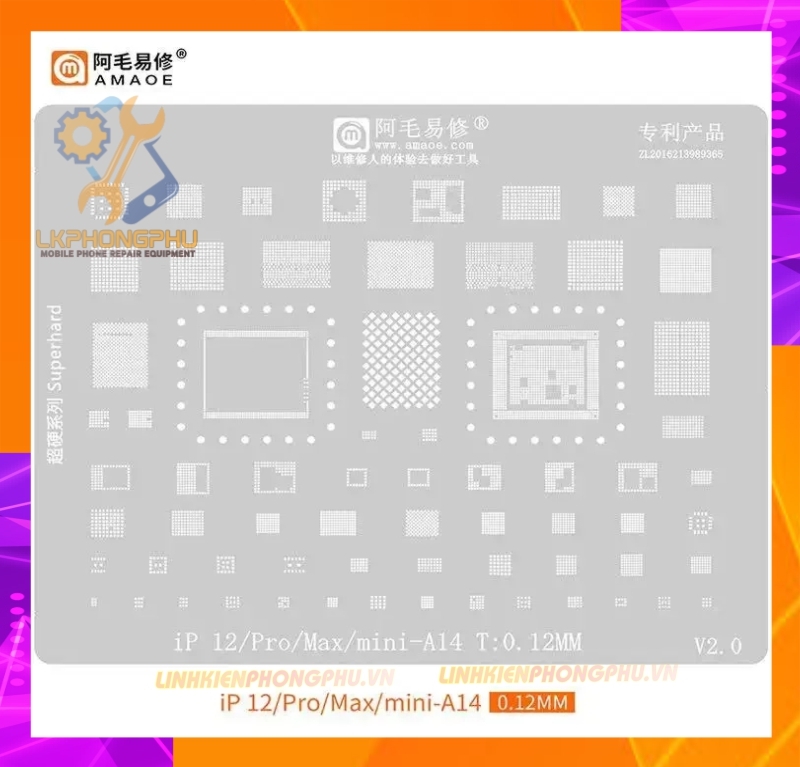 Vỉ làm chân IC Amaoe iPhone Từ 6G-15ProMax