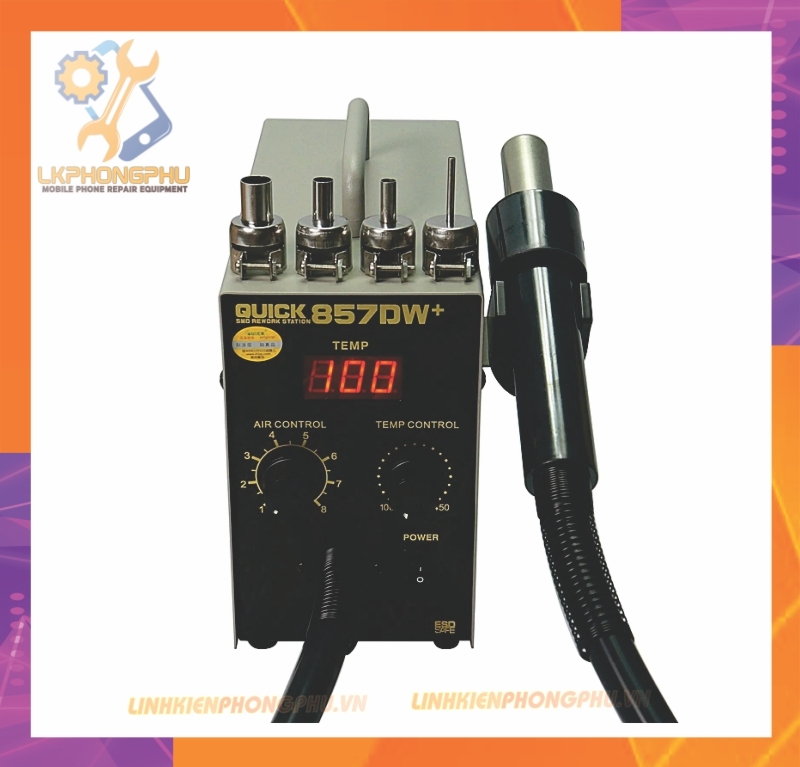 Máy khò quốc dân  Quick 857DW+ chính hãng 580W Chế độ ngủ tự động thông minh