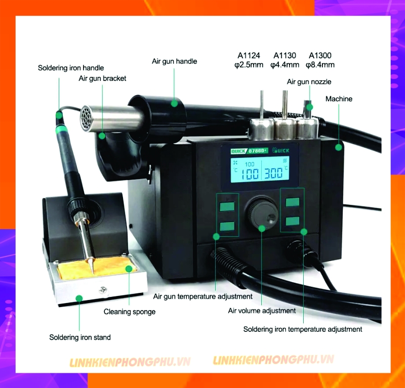 Máy Khò Liền Hàn 2 in 1 Quick 8786D+ 2023