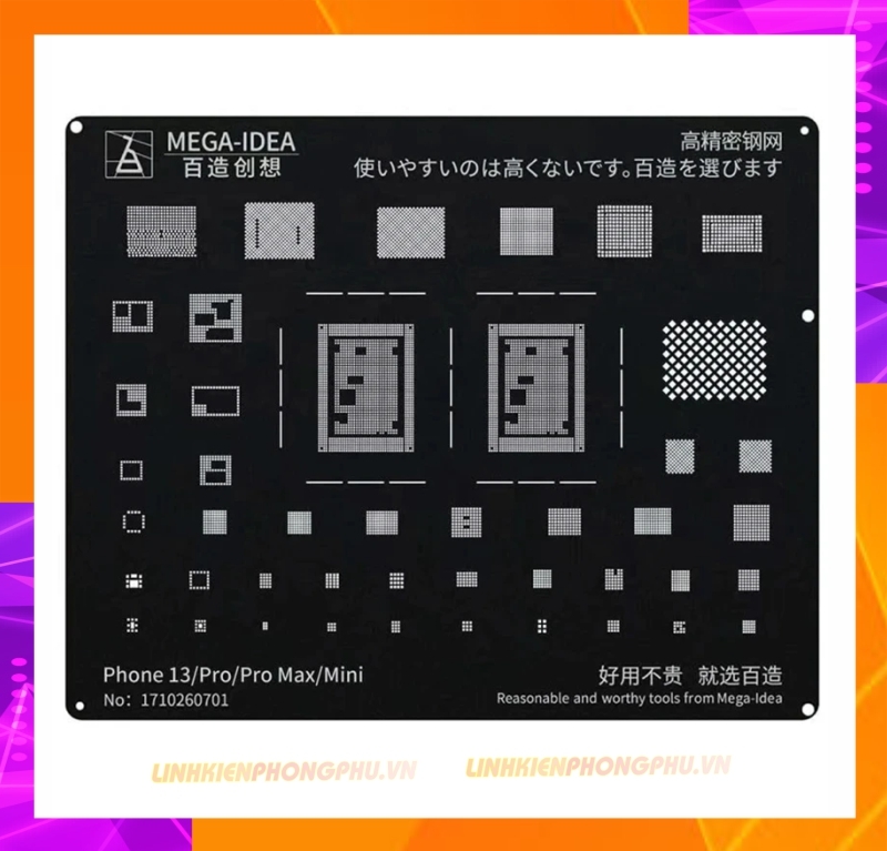 Vỉ làm chân IC iPhone Qianli Mega Idea Từ 7G - 14Promax