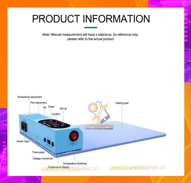 Thảm nhiệt Sunshine S-918E 17cm x 22.5cm