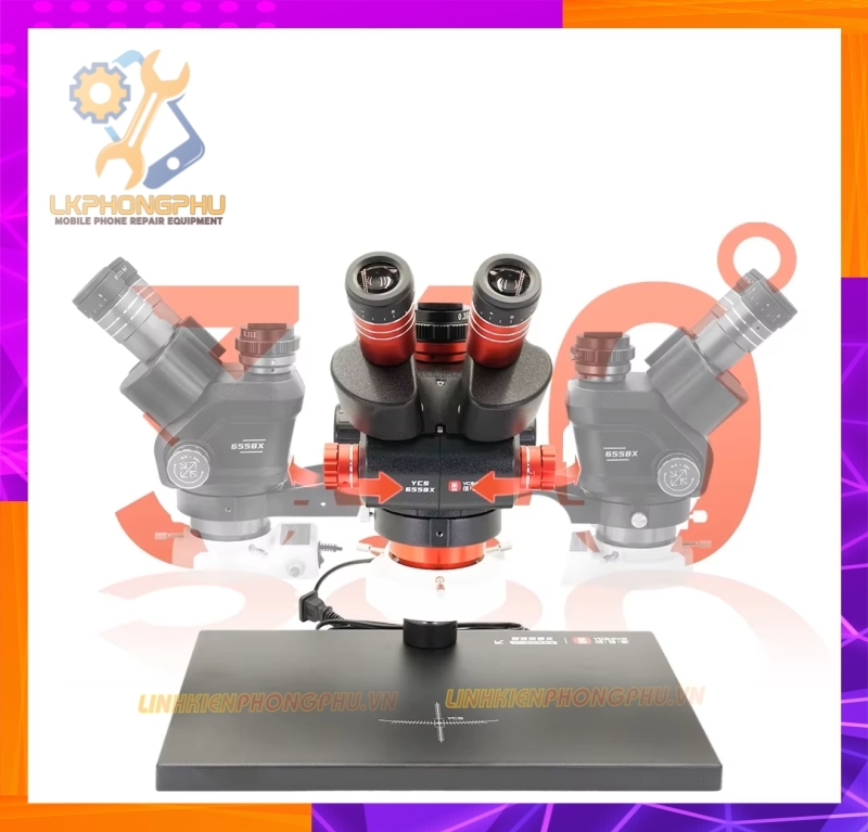 Kính hiển vi 3 mắt YCS 6558X ( Full Phụ Kiện ) - Chưa Kèm Cam