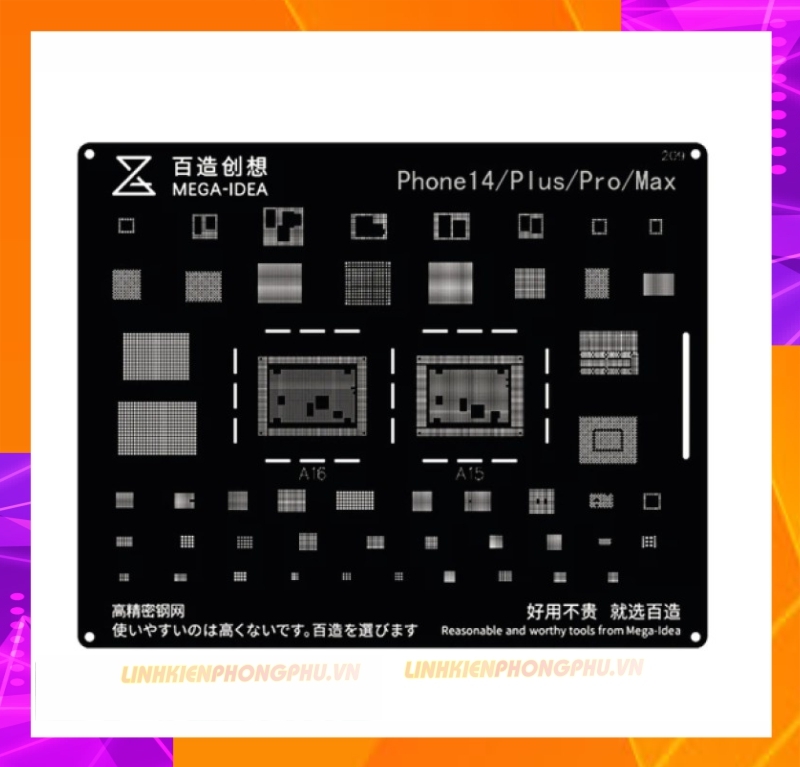 Vỉ làm chân IC iPhone Qianli Mega Idea Từ 7G - 14Promax