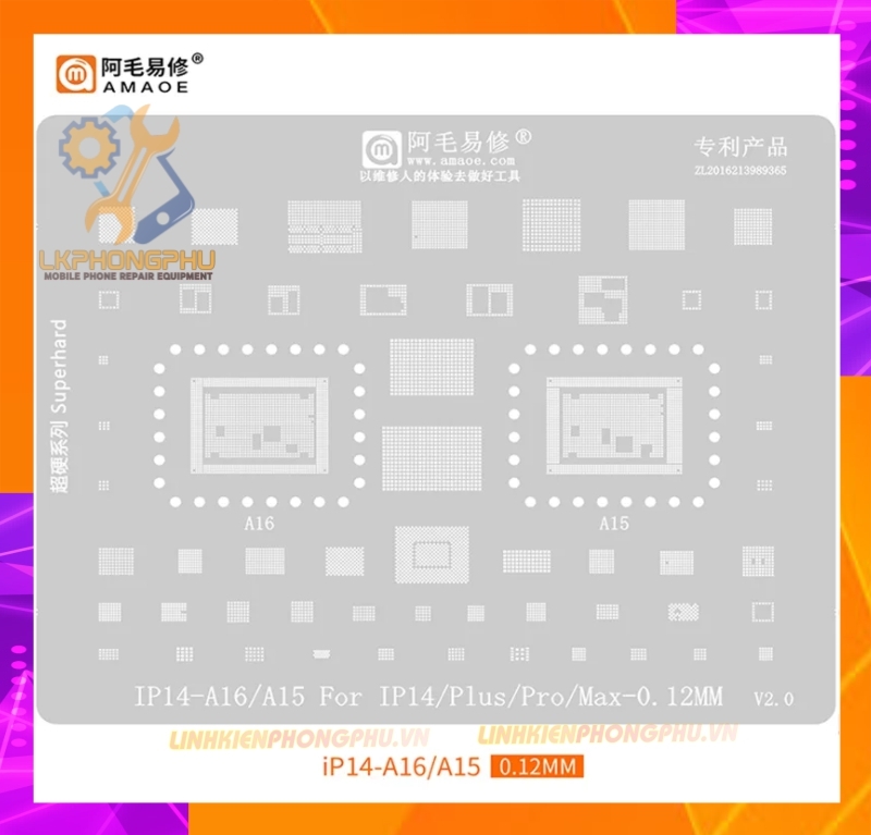 Vỉ làm chân IC Amaoe iPhone Từ 6G-15ProMax