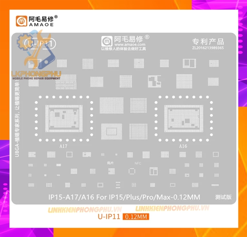 Vỉ làm chân IC Amaoe iPhone Từ 6G-15ProMax