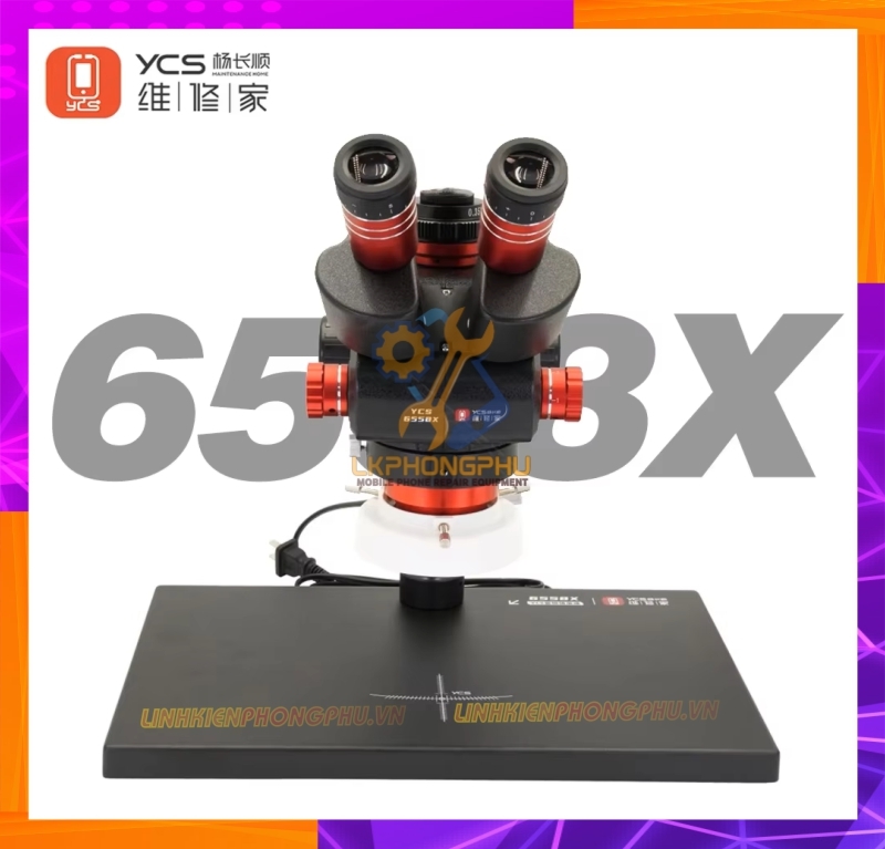 Kính hiển vi 3 mắt YCS 6558X ( Full Phụ Kiện ) - Chưa Kèm Cam