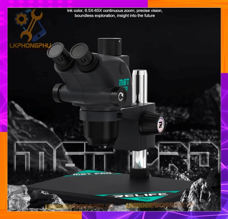 Kính Hiển Vi 3 Mắt Relife M6T Pro - B11 - Zoom 6.5-65X - Full 8 Màu New Hot 2024 by Sunshine