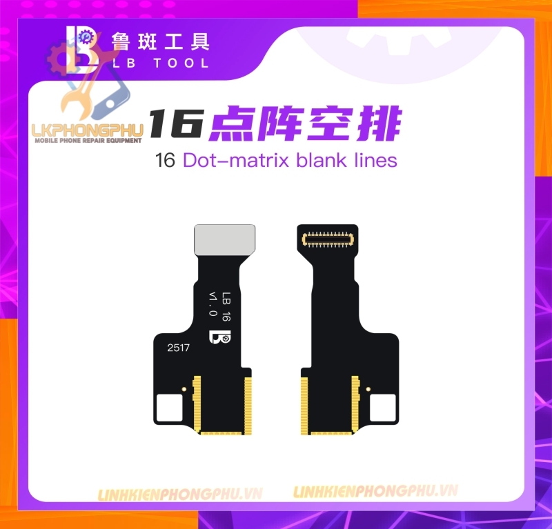 Cáp sửa Face ID khò hàn không tách thấu (không tách đế lăng kính) từ iPhone 13 đến iPhone 17