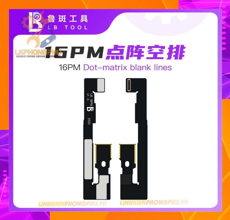 Cáp sửa Face ID khò hàn không tách thấu (không tách đế lăng kính) từ iPhone 13 đến iPhone 17