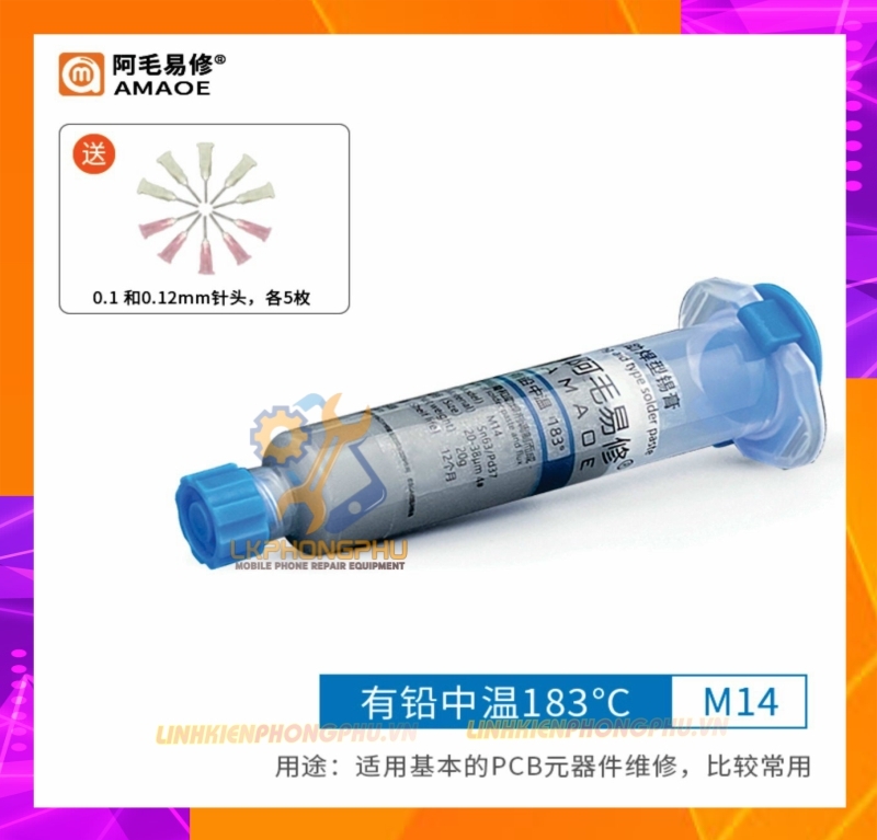 Chì nước chì xilanh làm IC Amaoe 138° - 183° 