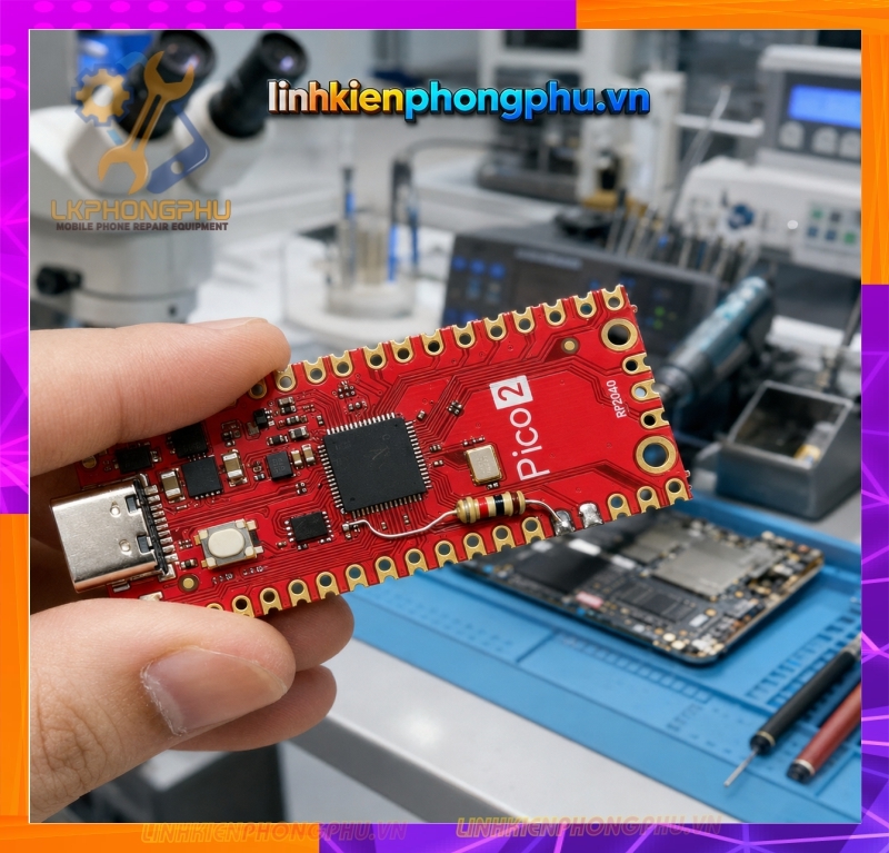 Mạch Bypass A12/A13 WaveShare RP2350-USB-A- Raspberry Pico 2 (Micro và Type C) - RP2350 Zero Mini