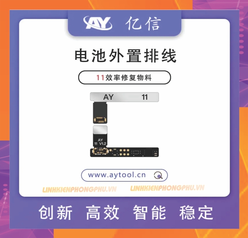 Cáp Fix % Pin AYTool 11 - 13ProMax Dùng Cho Box AY-A108