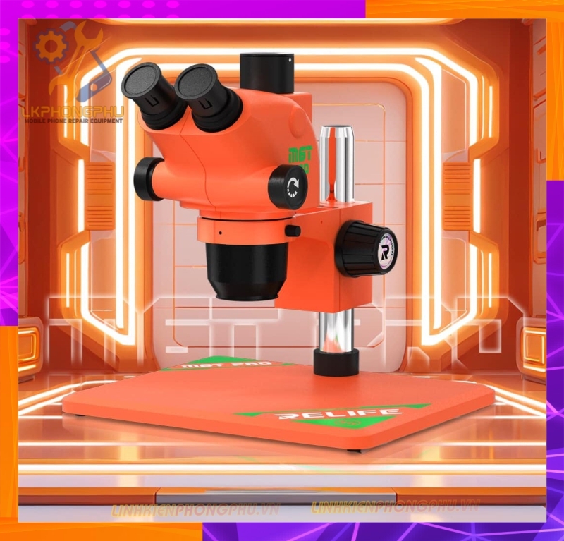 Kính Hiển Vi 3 Mắt Relife M6T Pro - B11 - Zoom 6.5-65X - Full 8 Màu New Hot 2024 by Sunshine