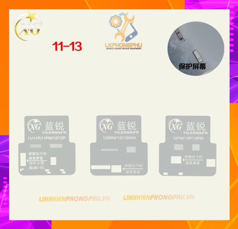 Vỉ làm IC màn hình iPhone 2 in 1 Từ 11-13ProMax ( Bộ 3 vỉ )