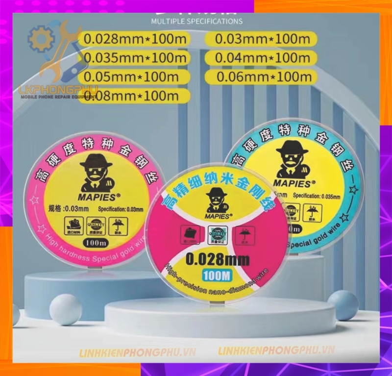 Dây cắt kính Từ 0.02mm -> 0.08mm-100m