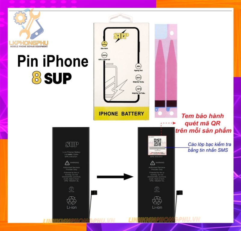 Pin iPhone 8G SUP – 1821mAh
