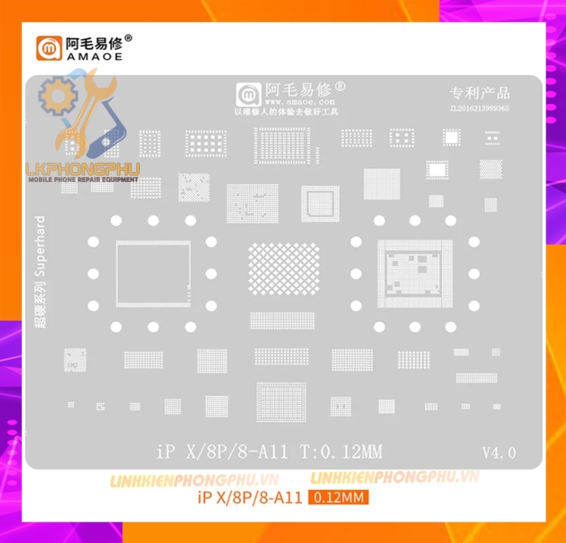 Vỉ làm chân IC Amaoe iPhone Từ 6G-15ProMax