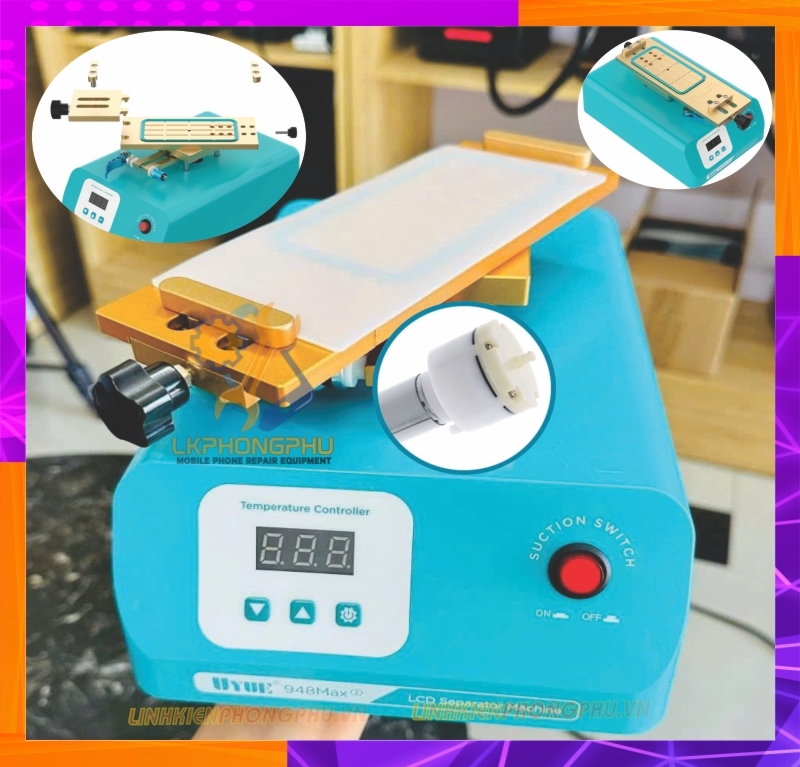 Bàn nhiệt cắt kính nguyên cây 360° UYUE 948Max New