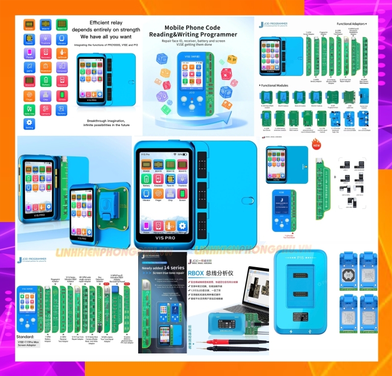 Mạch JCID Fix Truetone màn hình iPhone 2 in 1: 13 -> 15ProMax Box V1SE - V1SPro