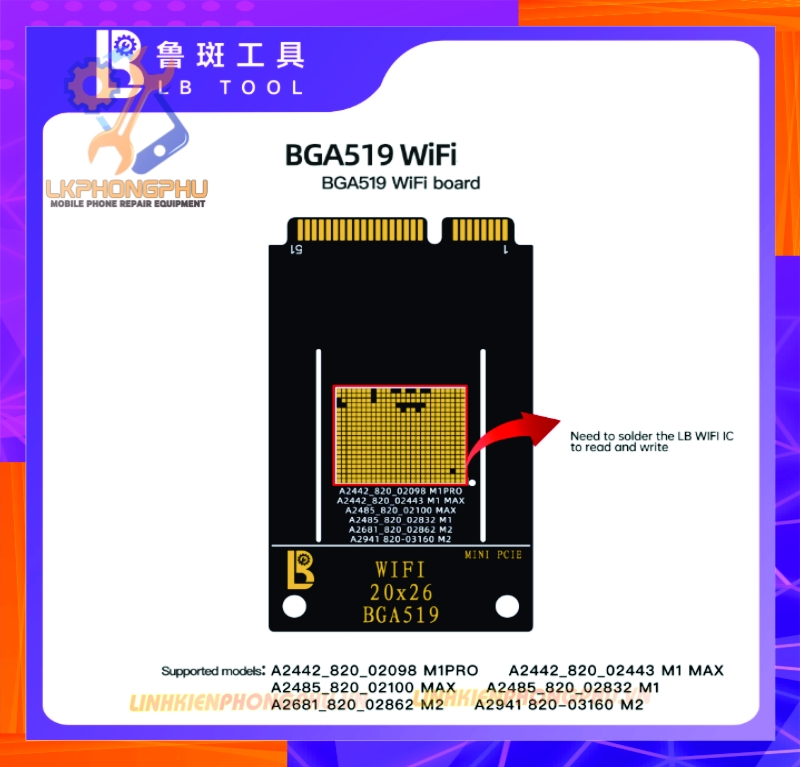 Luban H7 PCIE 4.0 Programmer vs Module WiFi Universal Board Package