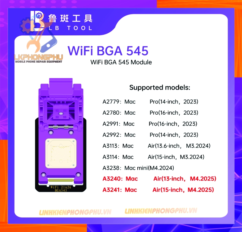 Luban H7 PCIE 4.0 Programmer vs Module WiFi Chuyên làm Ổ Cứng. WiFi...iPhone. iPad. Macbook. iMac