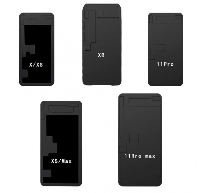 Đế Cao Su đen dày ép kính màn hình IP : X - 12Pro Max