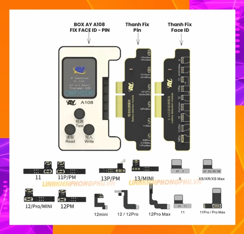 Mạch Fix Truetone màn hình iPhone 12 / 13 / 13mini. Box AY-A108 