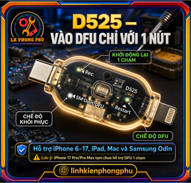Mạch vào DFU - Recovery Apple - Android YCS D525 (hay còn gọi đầy đủ là Cáp DFU & Recovery Mr.Yang D525) 