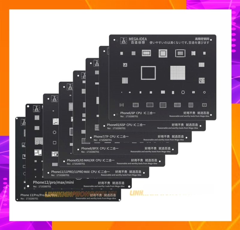 Vỉ làm chân IC iPhone Qianli Mega Idea Từ 7G - 14Promax