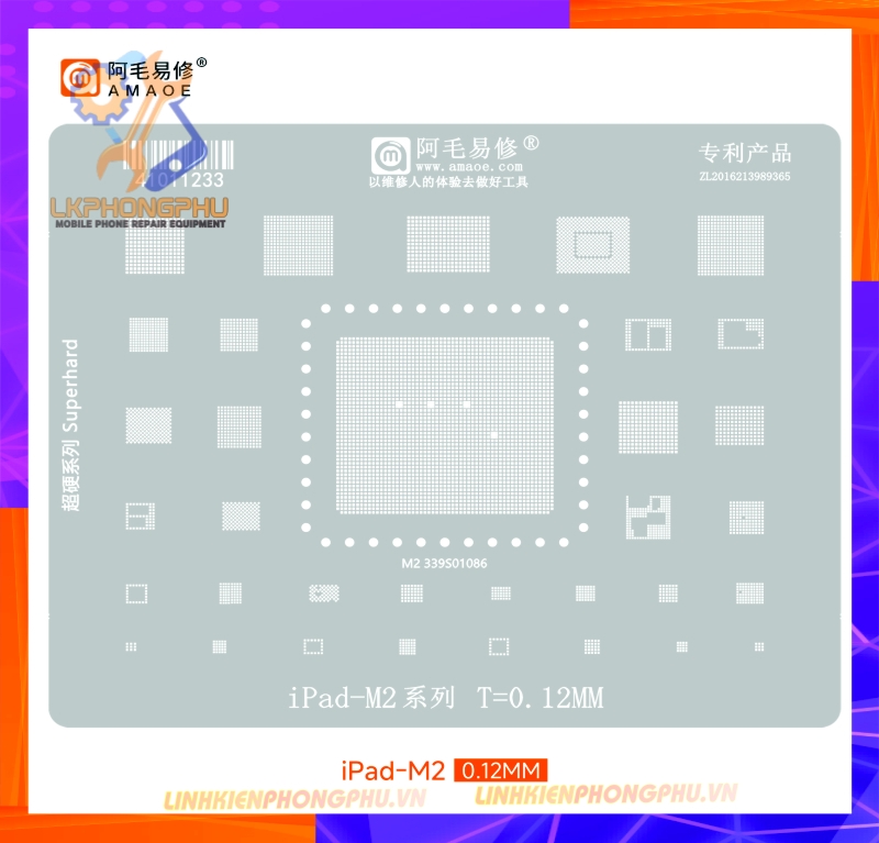 Vỉ làm chân IC iPad M1/M2  / iPad Pro / iPad Air 2020-A14 / iPad 2021-A13 / iPad-A9/A10X / iPad-A12/A12X