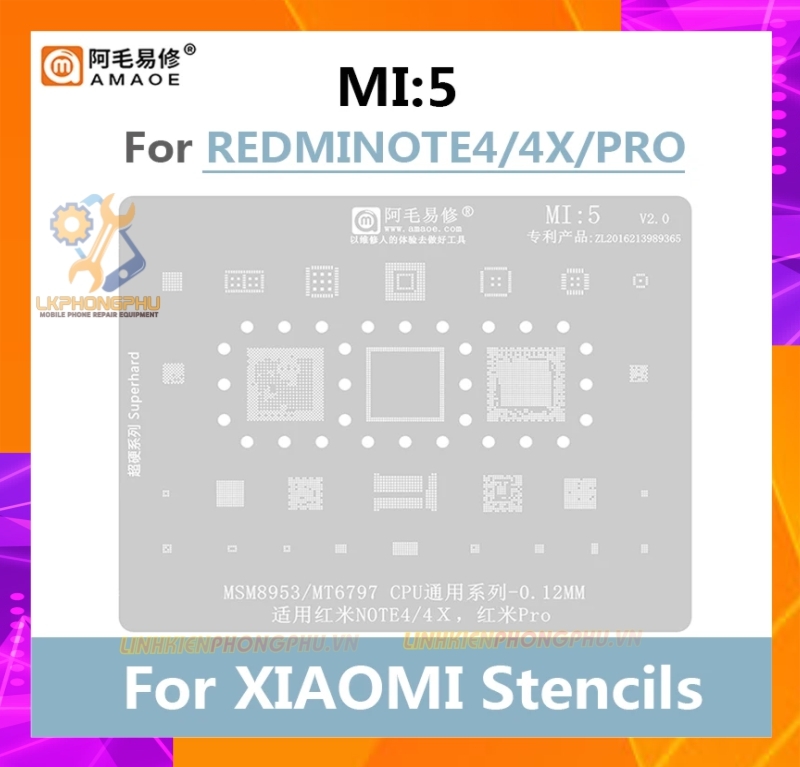 Vỉ làm chân IC Amaoe Xiaomi Từ Mi:1 -> Mi:19 
