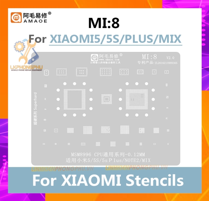 Vỉ làm chân IC Amaoe Xiaomi Từ Mi:1 -> Mi:19 