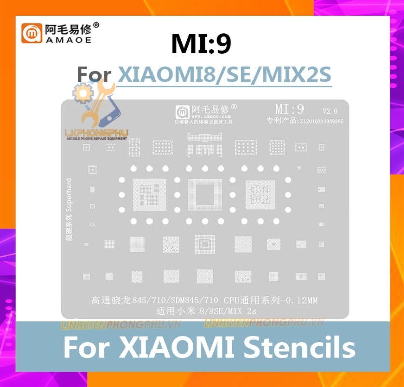 Vỉ làm chân IC Amaoe Xiaomi Từ Mi:1 -> Mi:19 
