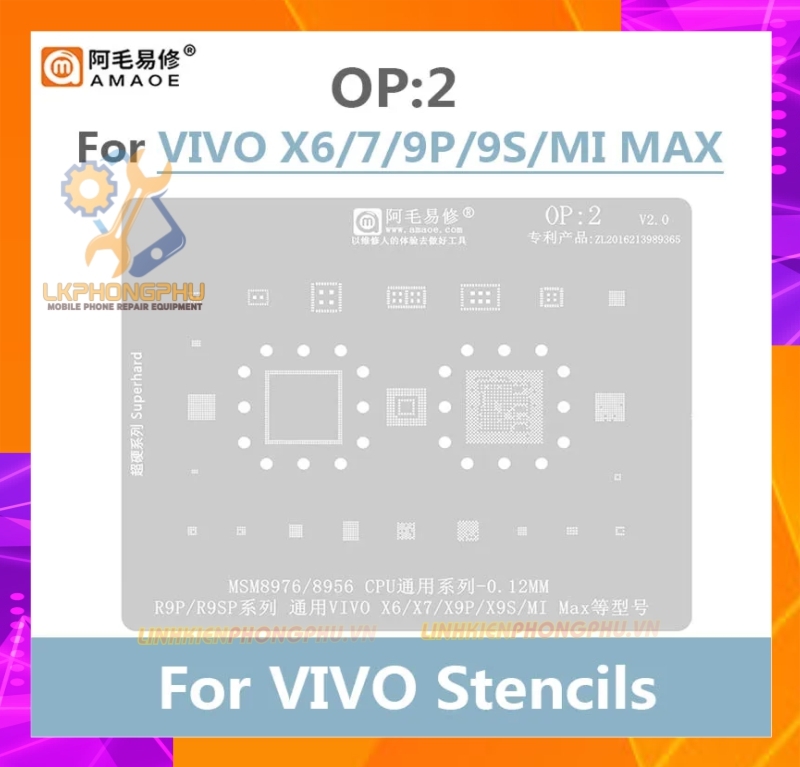 Vỉ làm chân IC Amaoe OPPO/VIVO: OV1 - OV8 : OP1 - OP2