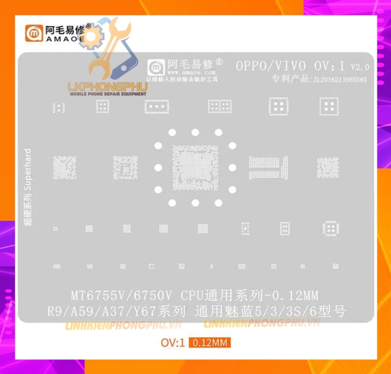 Vỉ làm chân IC Amaoe OPPO/VIVO: OV1 - OV8 : OP1 - OP2