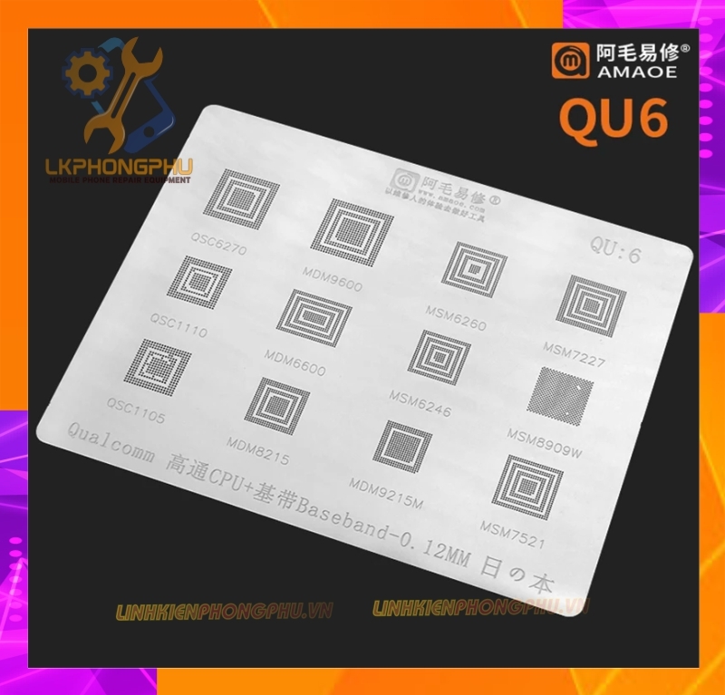 Vỉ làm chân IC Amaoe Xiaomi Huawei Oppo Vivo MTK Qualcomm QU:1 -> QU:8