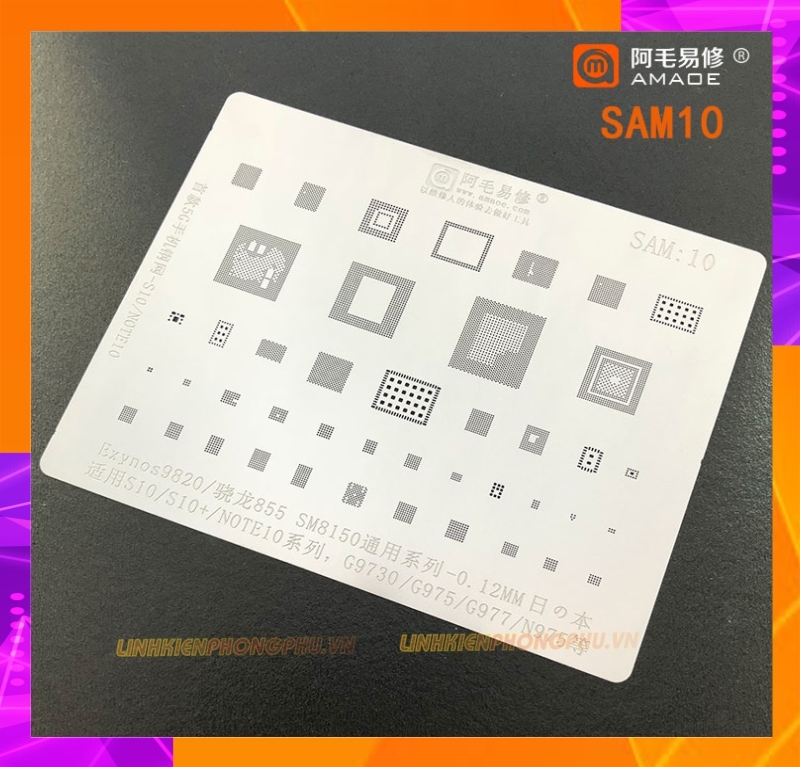 Vỉ làm chân IC Samsung Amaoe Từ Sam:1 đến Sam:17 và Từ EU:1 đến EU:5