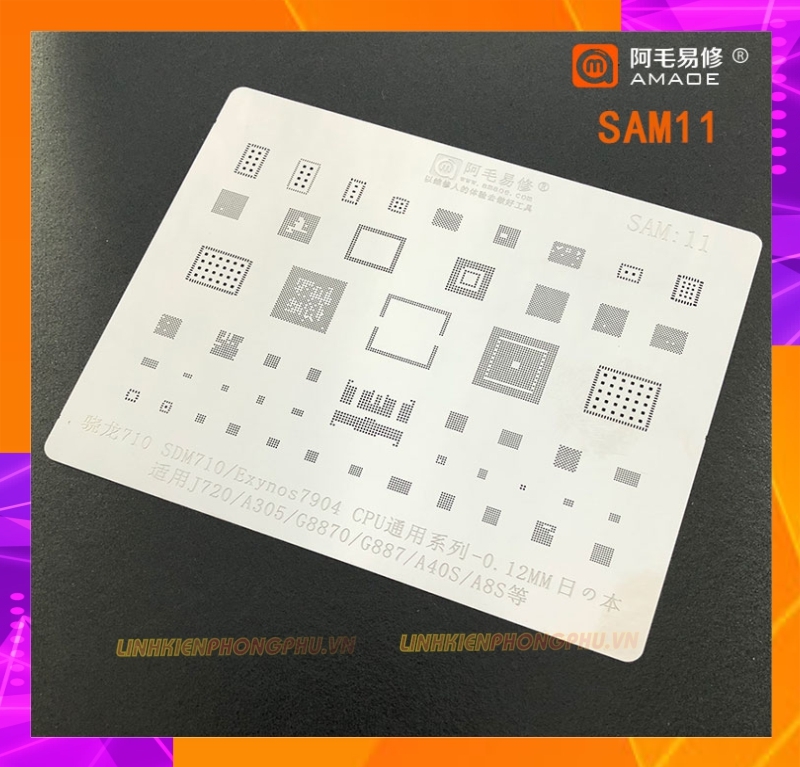 Vỉ làm chân IC Samsung Amaoe Từ Sam:1 đến Sam:17 và Từ EU:1 đến EU:5