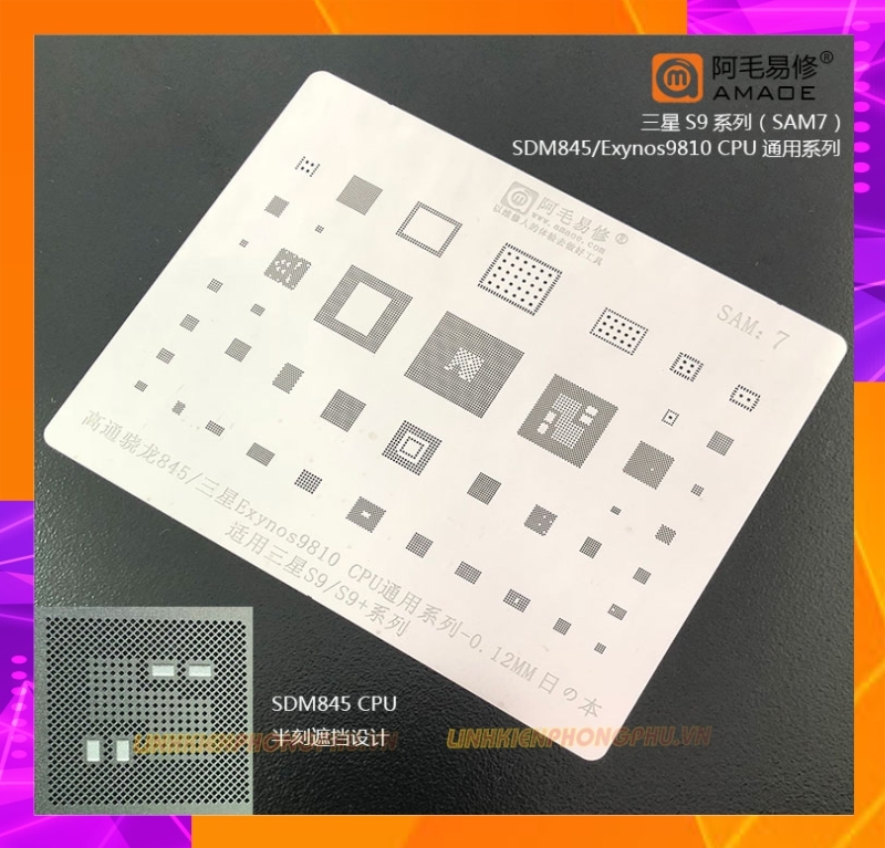 Vỉ làm chân IC Samsung Amaoe Từ Sam:1 đến Sam:17 và Từ EU:1 đến EU:5