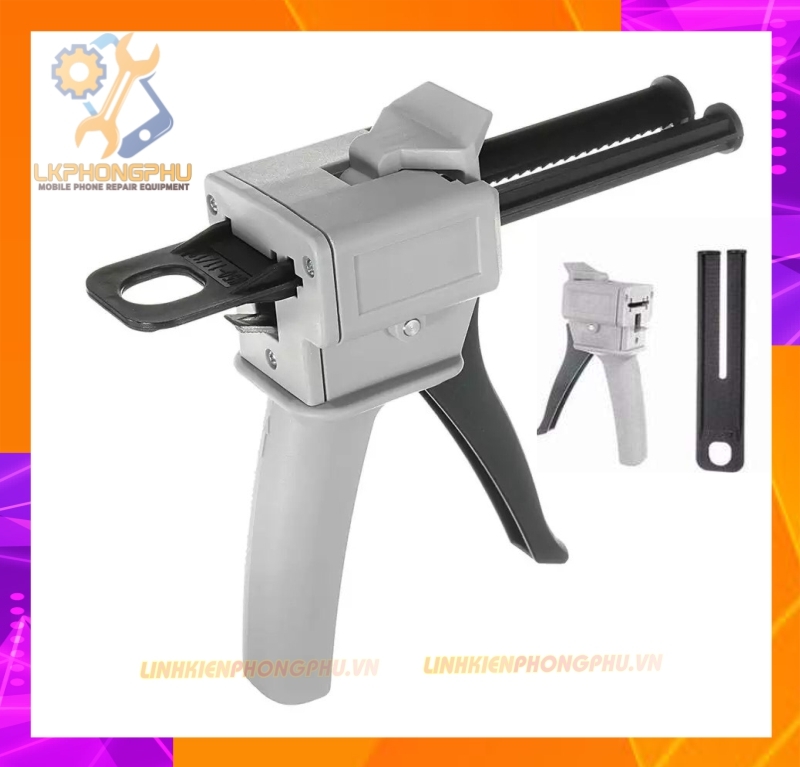 Combo bộ  súng bơm keo 2 TP. Keo Devcon. 10 Đầu trộn keo